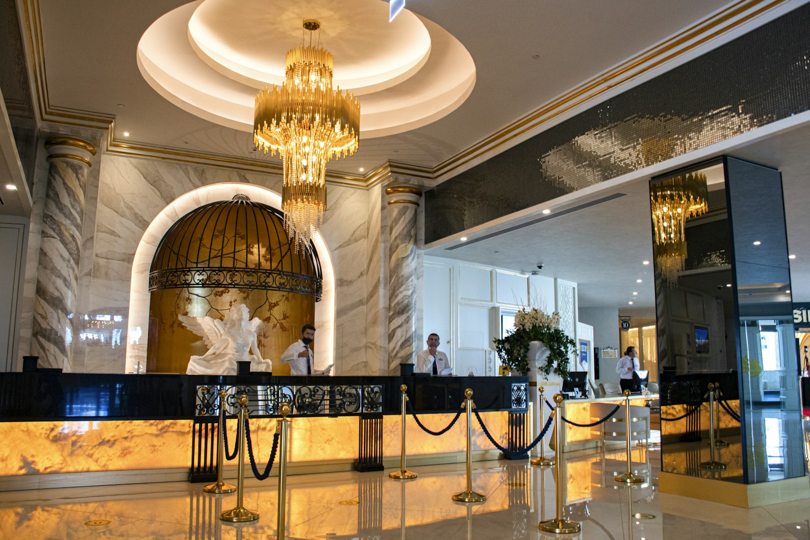 Luxury hotel lobby